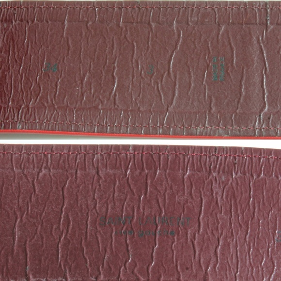 Yves Saint Laurent Wide Belt YSL Vintage Red Leather with Heart HTF Vintage main image 10